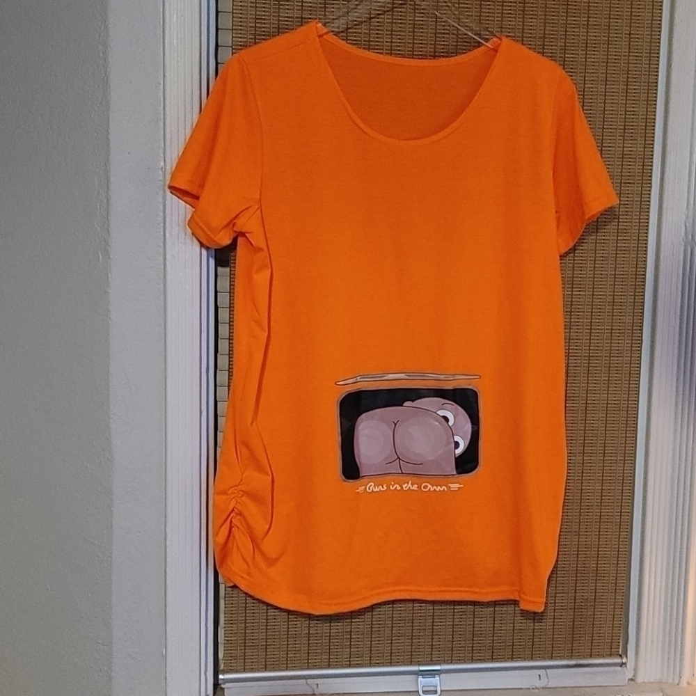 Bun In The Oven Maternity Orange Ttop